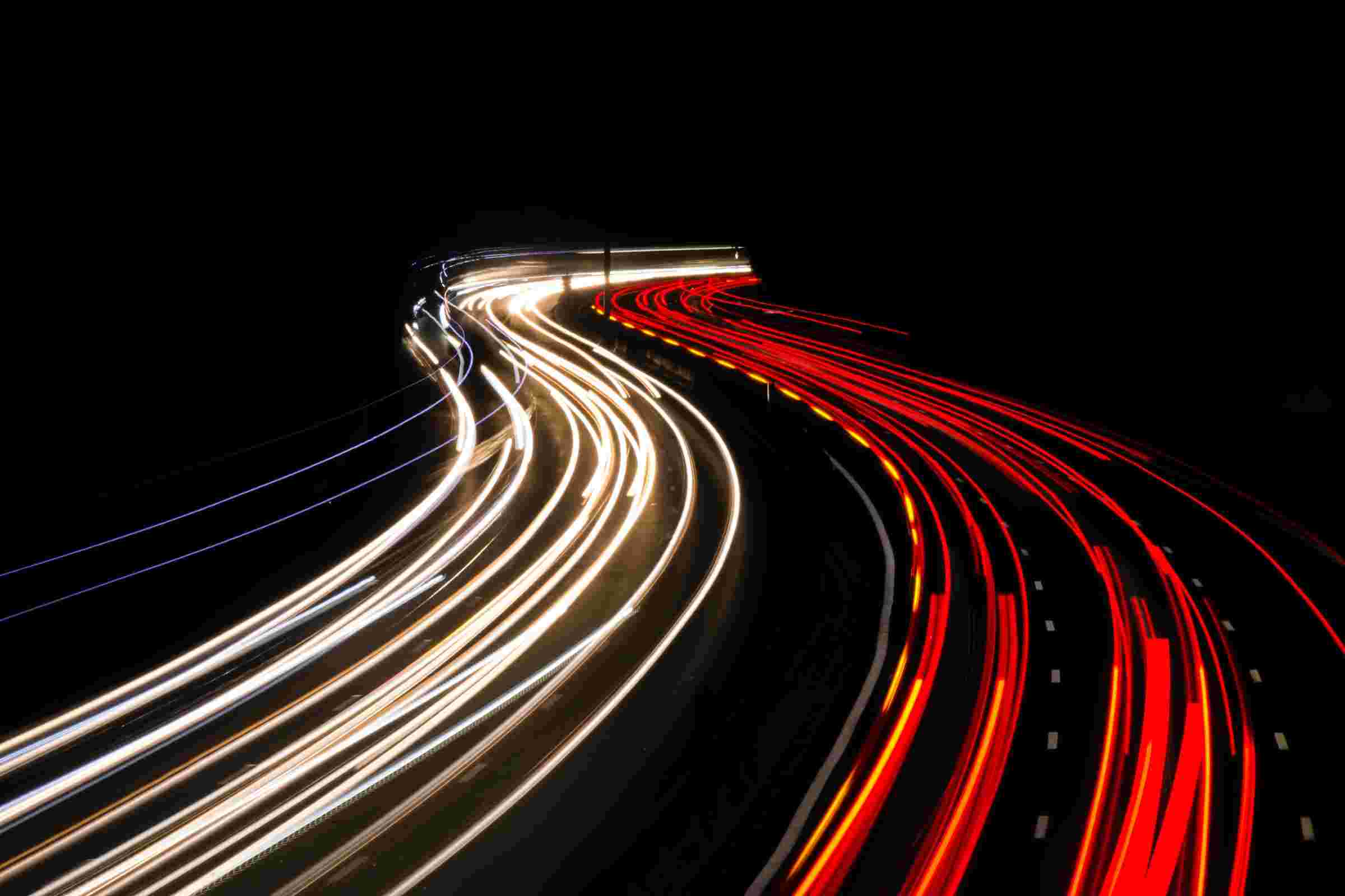 some lights showing an effect indicating speed