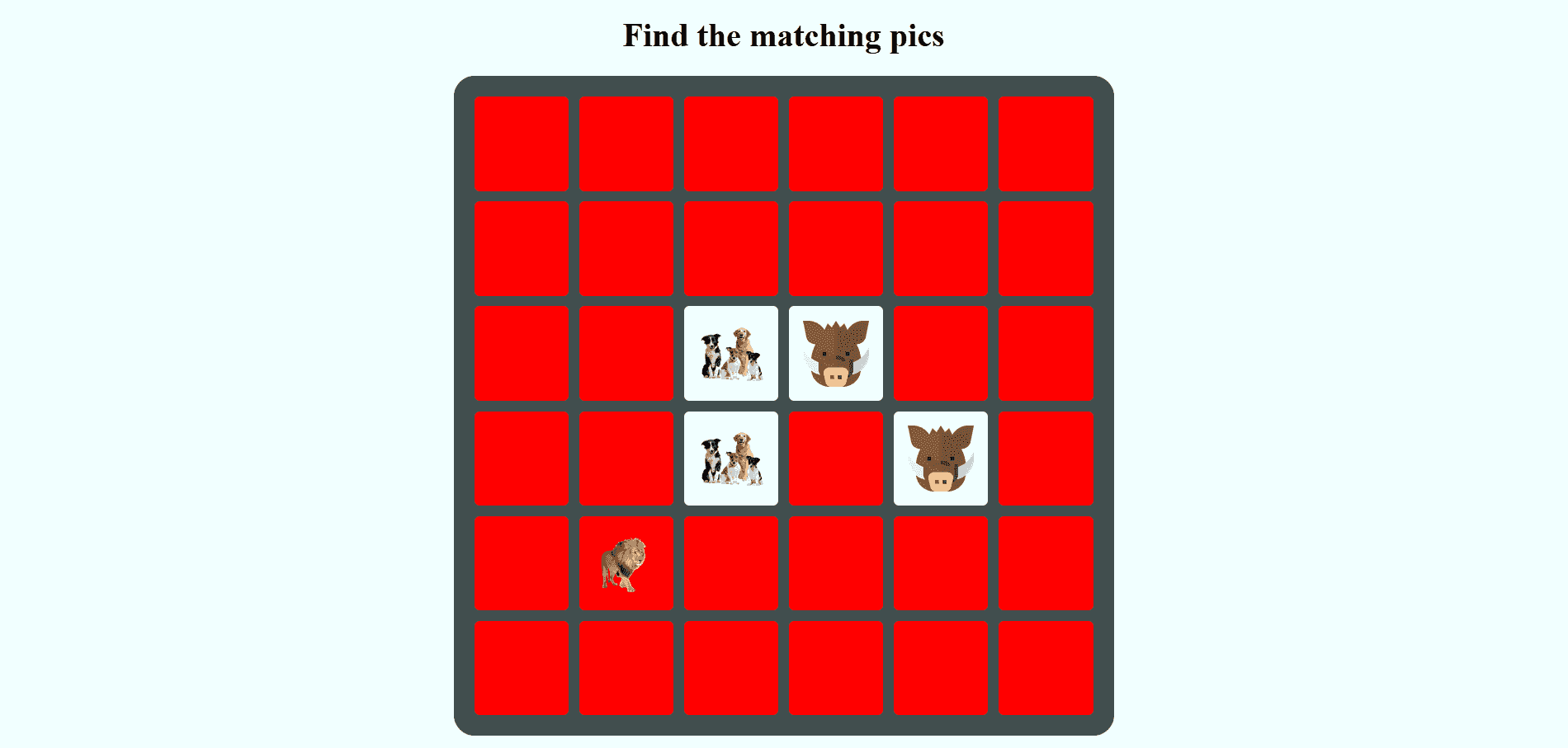 A pic of the finished game