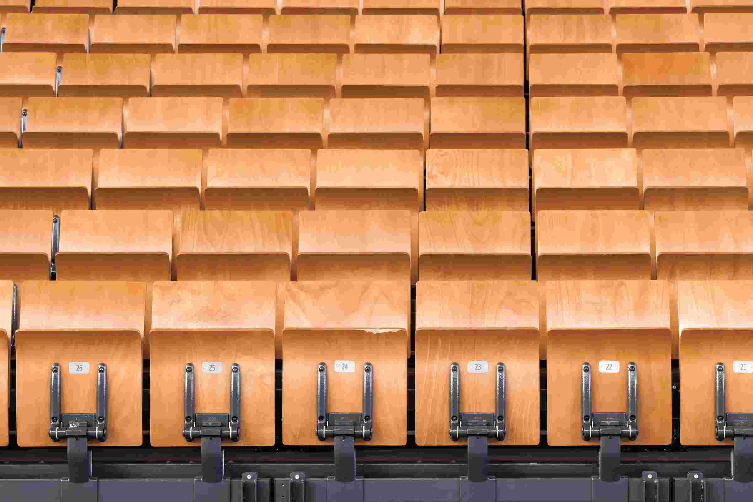 Lines of chairs representing an array structure