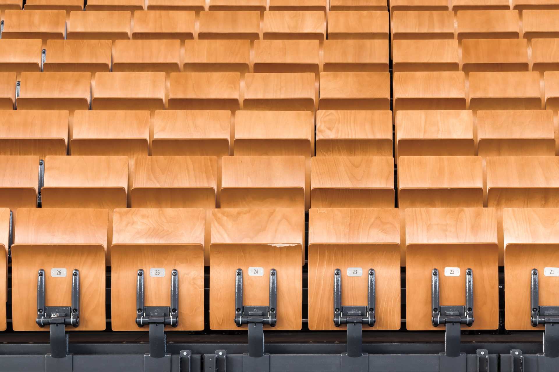 Lines of chairs representing an array structure